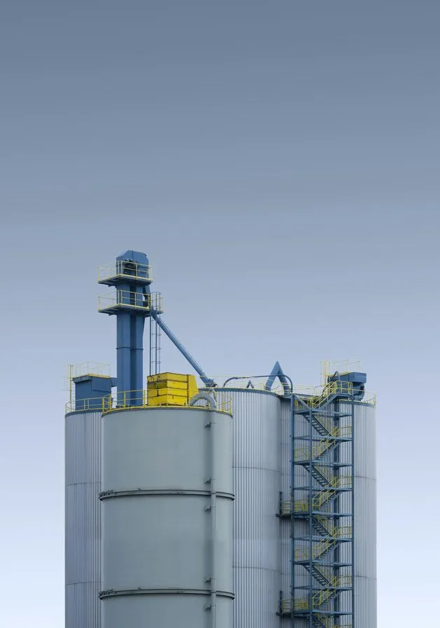 Detail of a white concrete building